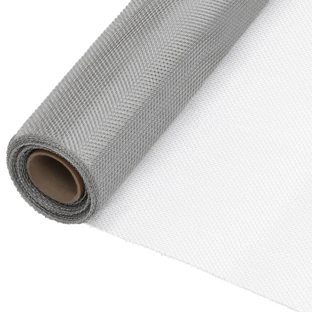 Maison exclusive - malla mosquitera de acero inoxidable plateada 112x2000 cm