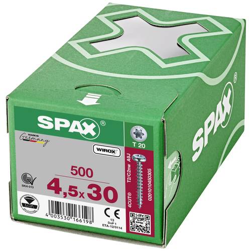 SPAX 0201010450305 R 88093 Ruko m.Spitze/T-STAR Vis à bois semi-ronde 4.5 mm 30 mm T-STAR plus acier WIROX 500 pc(s) - 3