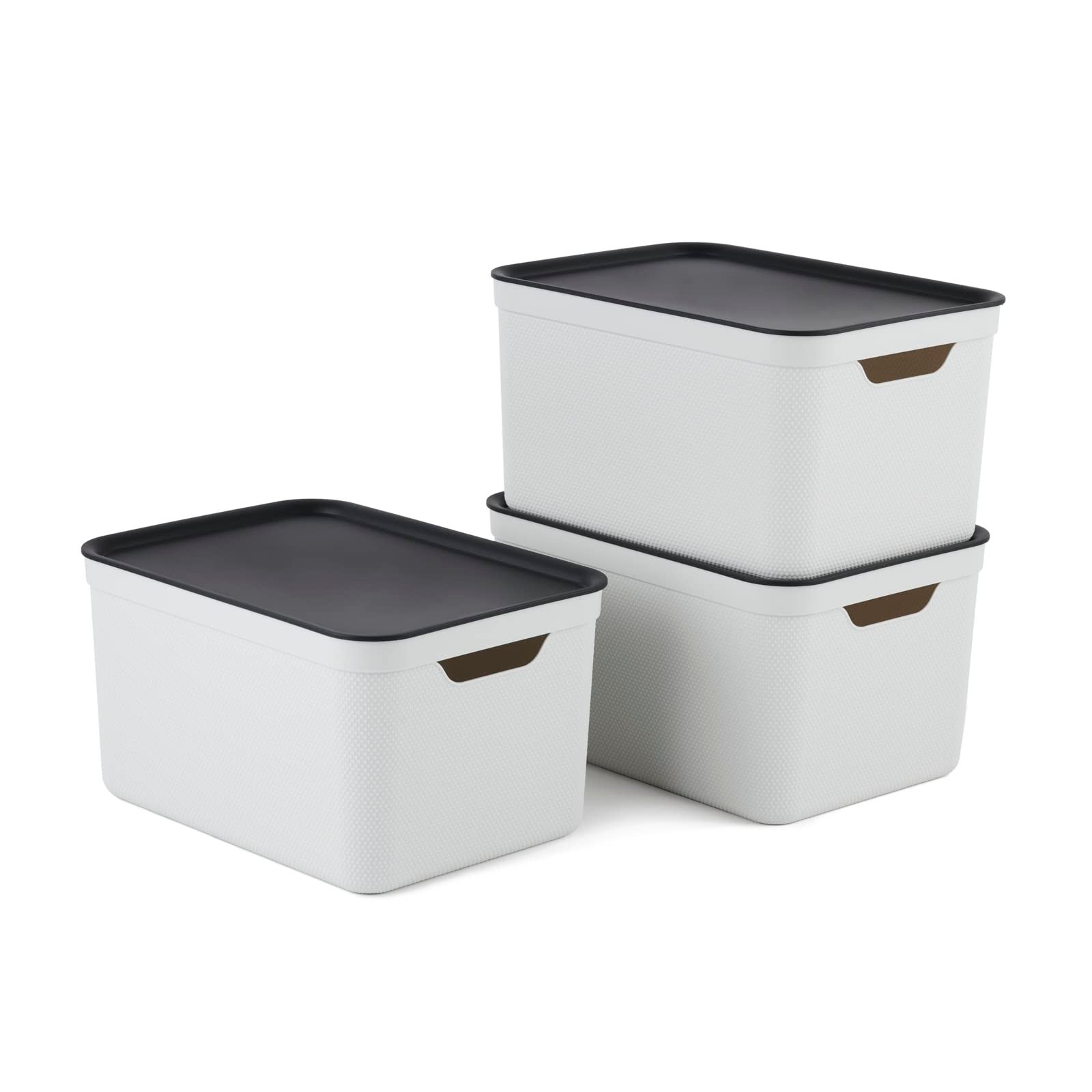 Set 3 contenitori con coperchio antibatterici 0,4 l Sanaliving - OMADA