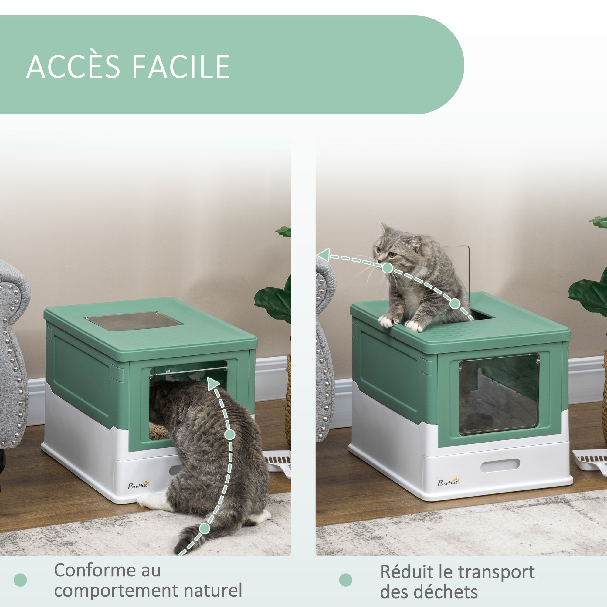 Maison de toilette pliable portable pour chat - 5