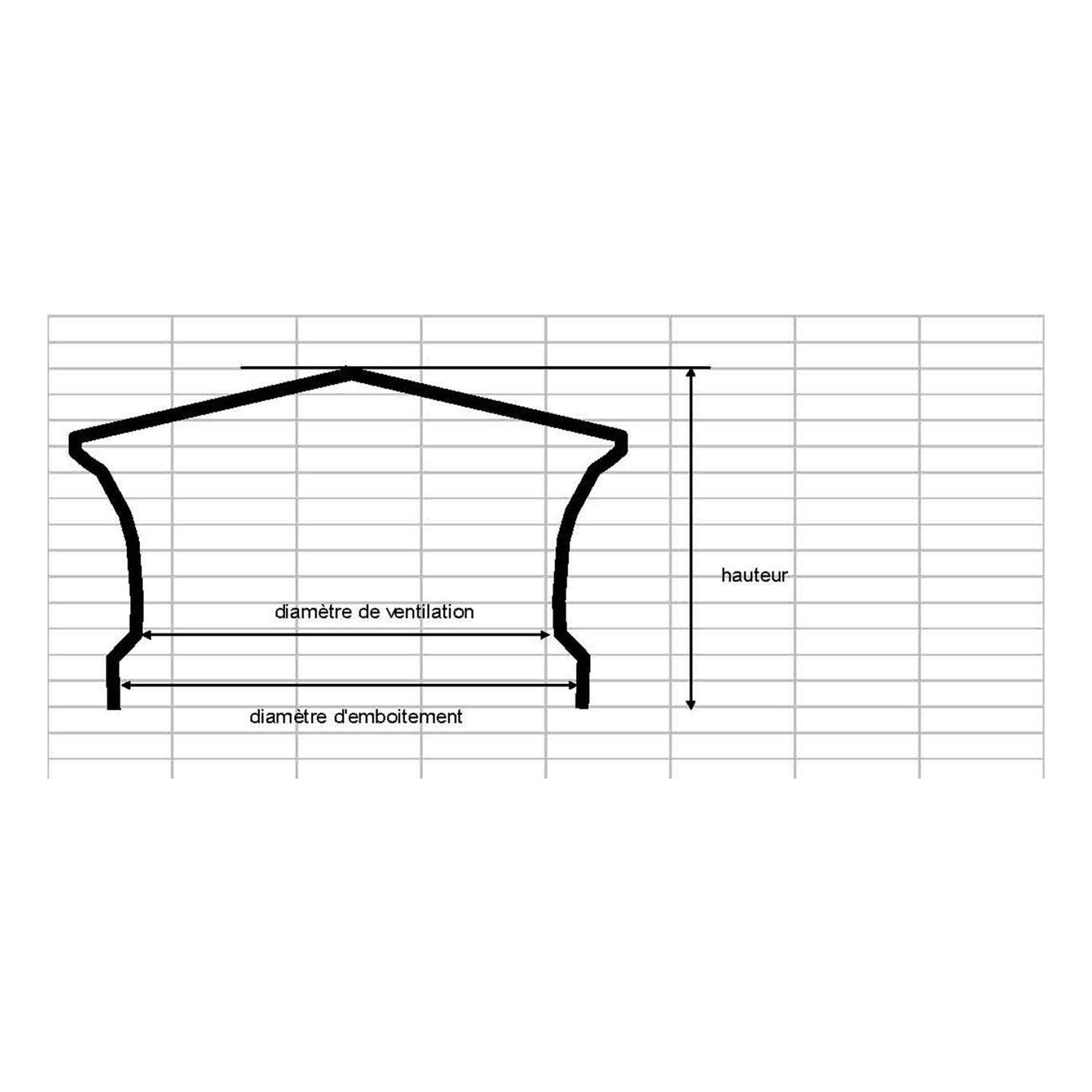 Lanterne de toiture en terre cuite rose et noir, Chapeau pour tuile à douille, Passage tuyau d 150 mm - 4