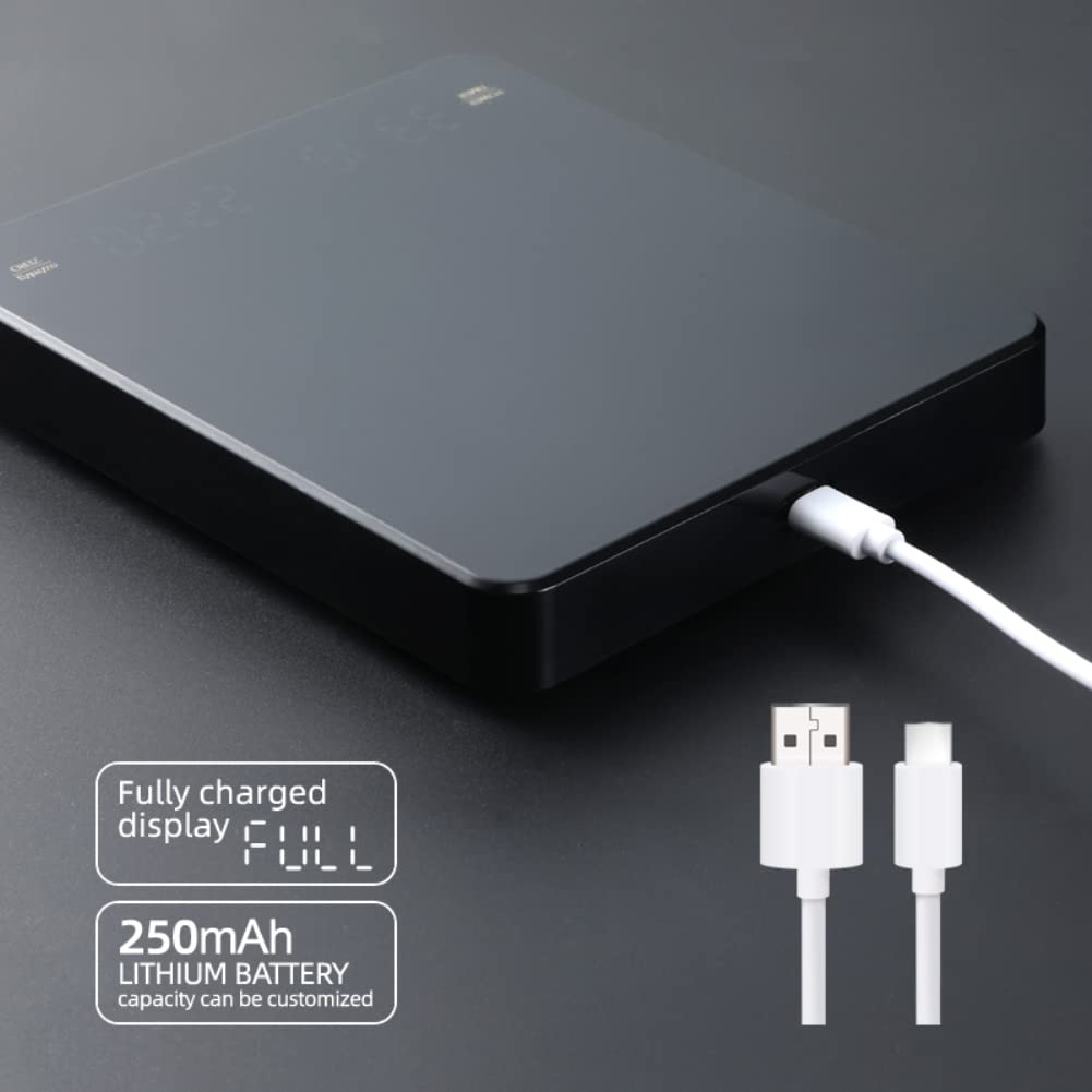 Nuevo Báscula de café con pantalla de carga Invisible Led, báscula de café expreso - 5