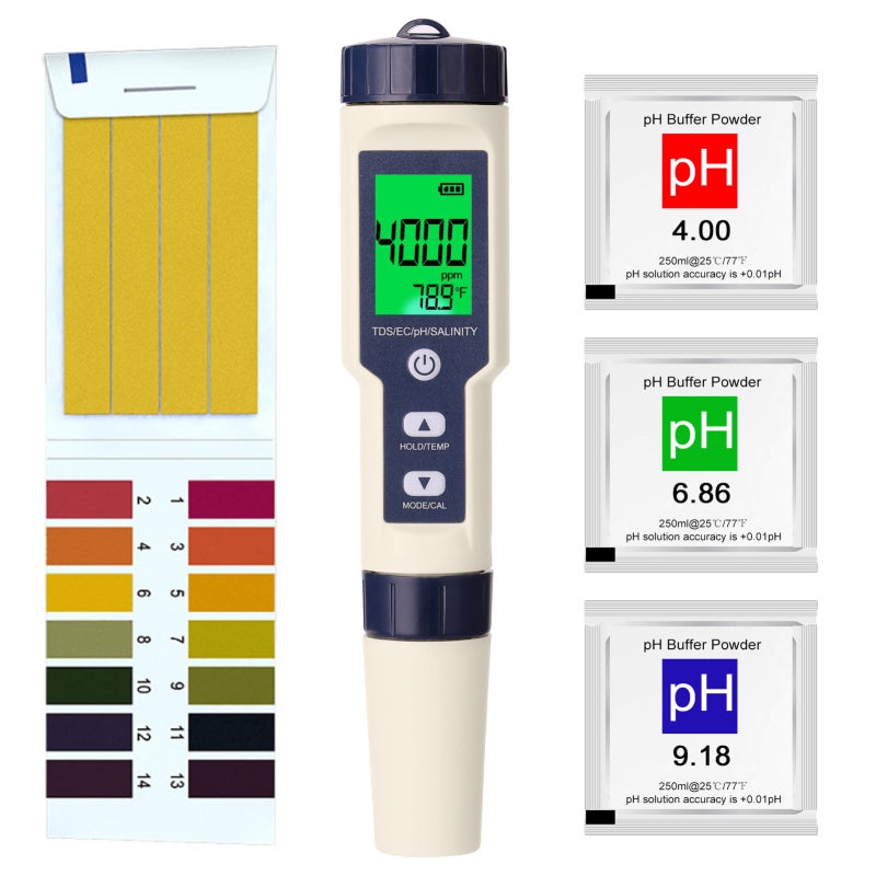 Appareil de mesure portable 5 en 1 pour le pH, la conductivité — free download