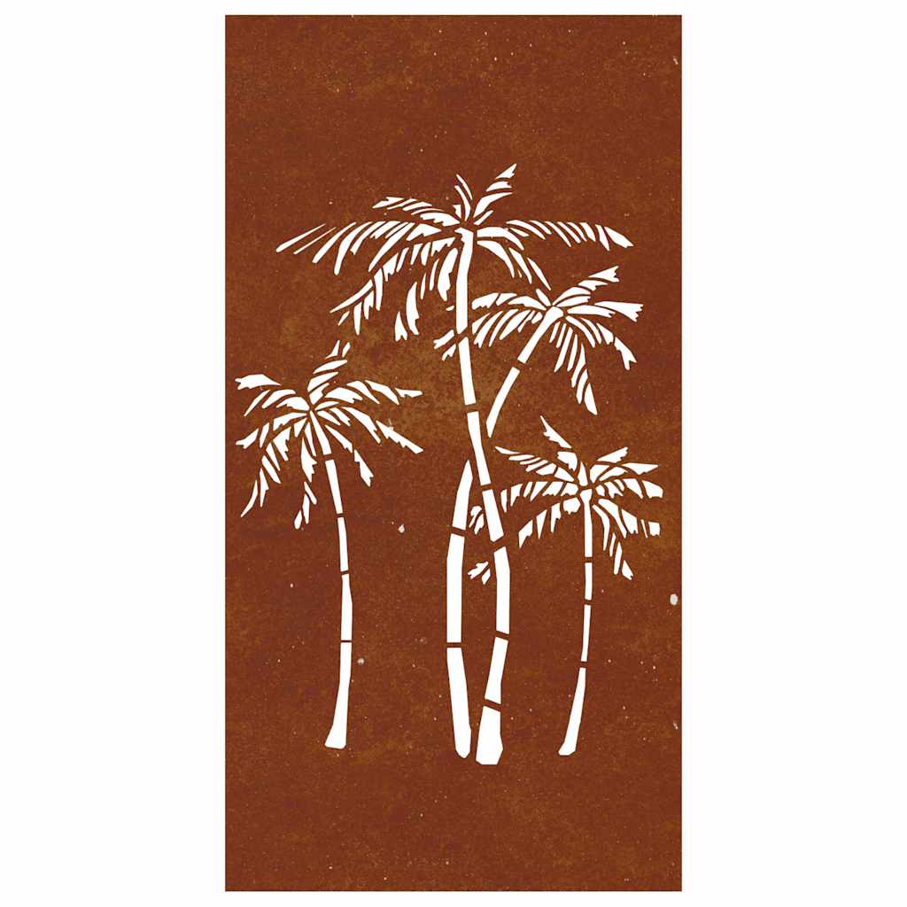 Décoration murale jardin 105x55 cm acier corten design palmier vidaXL - 5