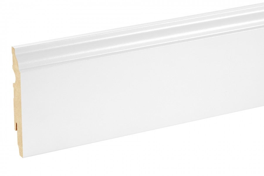 Listwa przypodłogowa MDF 90x16mm Cezar Biały RAL9003 Mat 2,20m