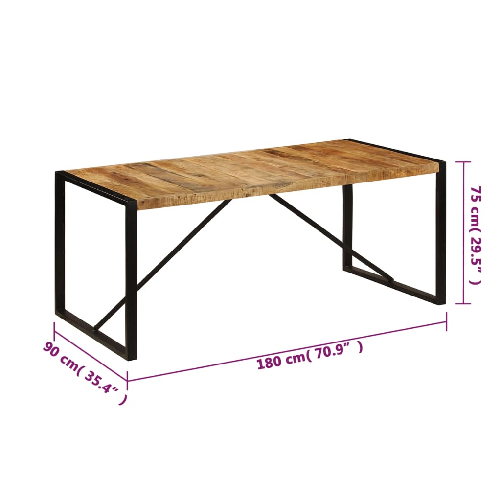 Table à manger de jardin rectangulaire en Bois Marron - 3