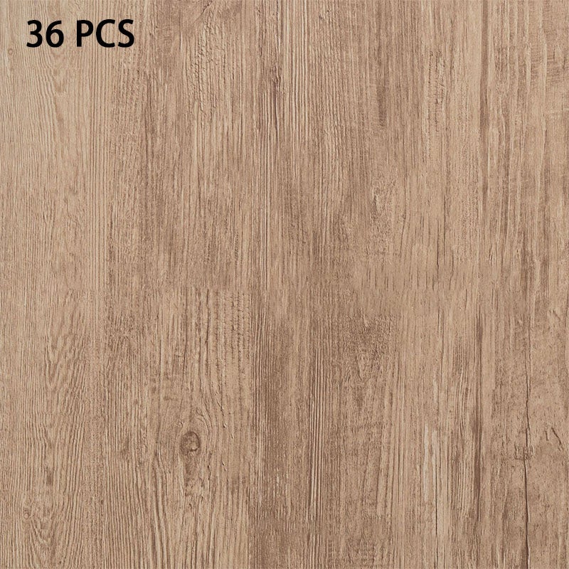 36 pegatinas autoadhesivas de madera para suelo, 30 x 30 x 1,5 mm, resistentes al desgaste, color marrón