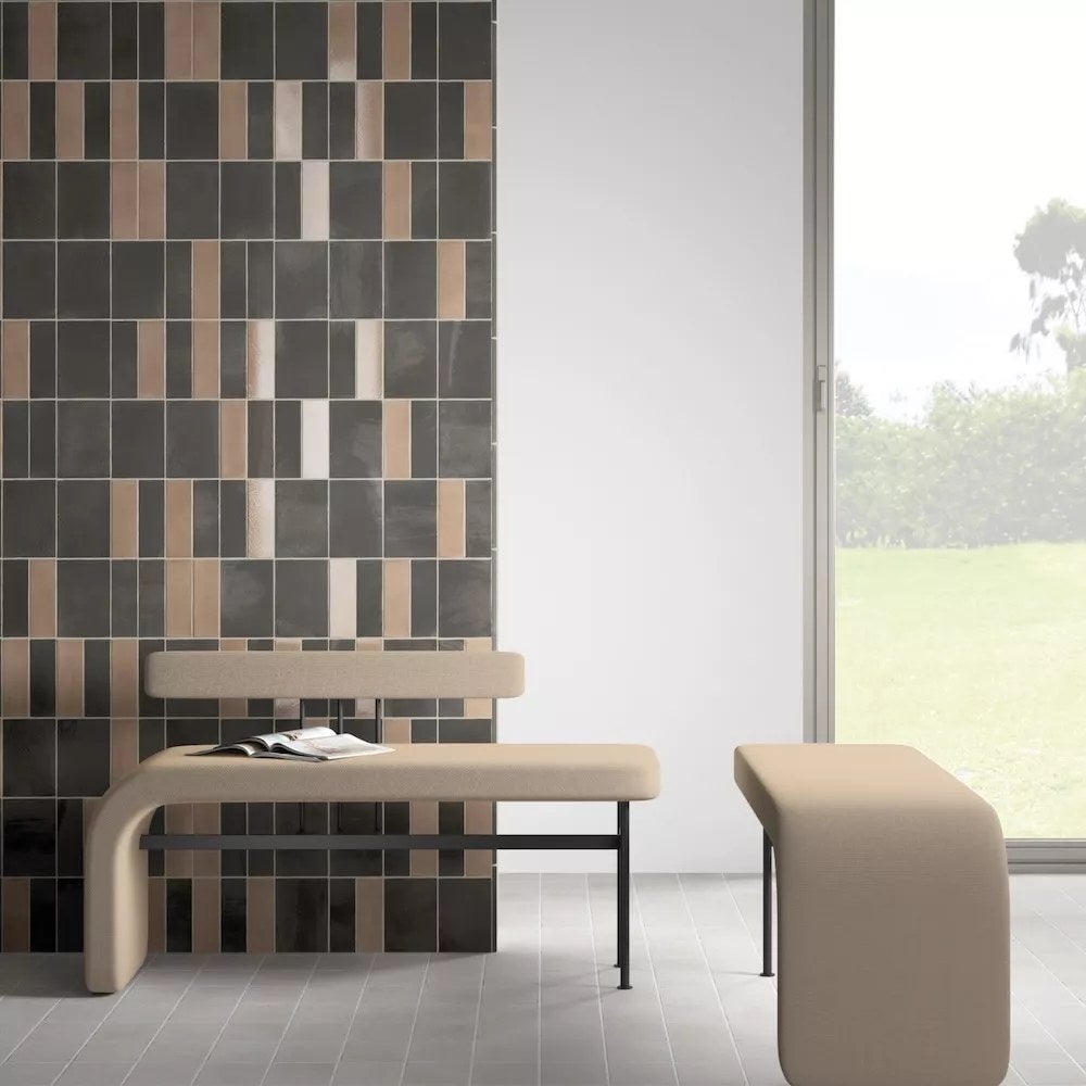 Carrelage Mural Effet Zellige Taupe Clair Brillant MIYAKO 5x15 cm ...