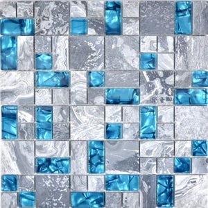 Mosaico vetro Celestine20 azzurro | Leroy Merlin