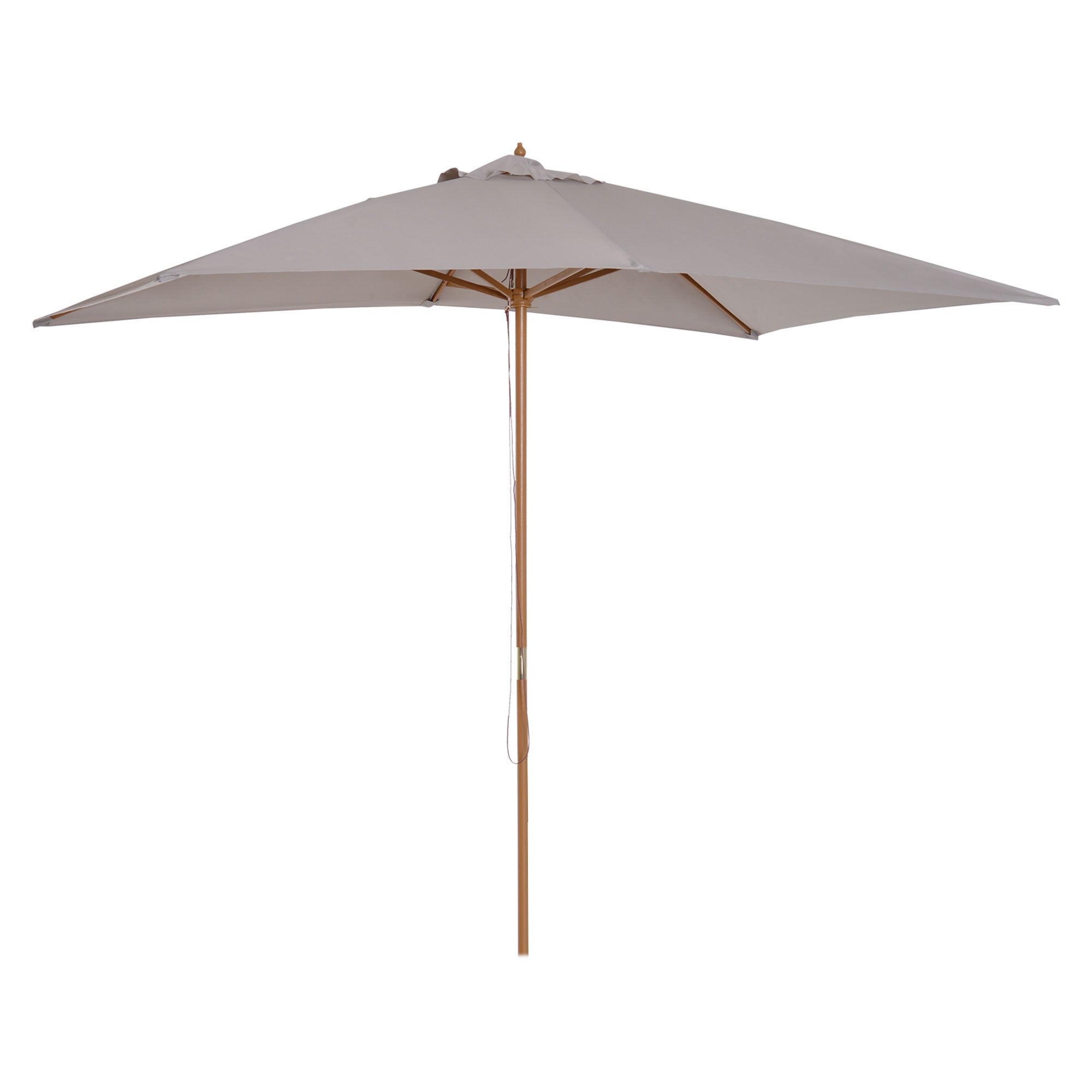 Outsunny Umbrelă de grădină 2x3m din lemn și poliester, gri | Aosom Romania