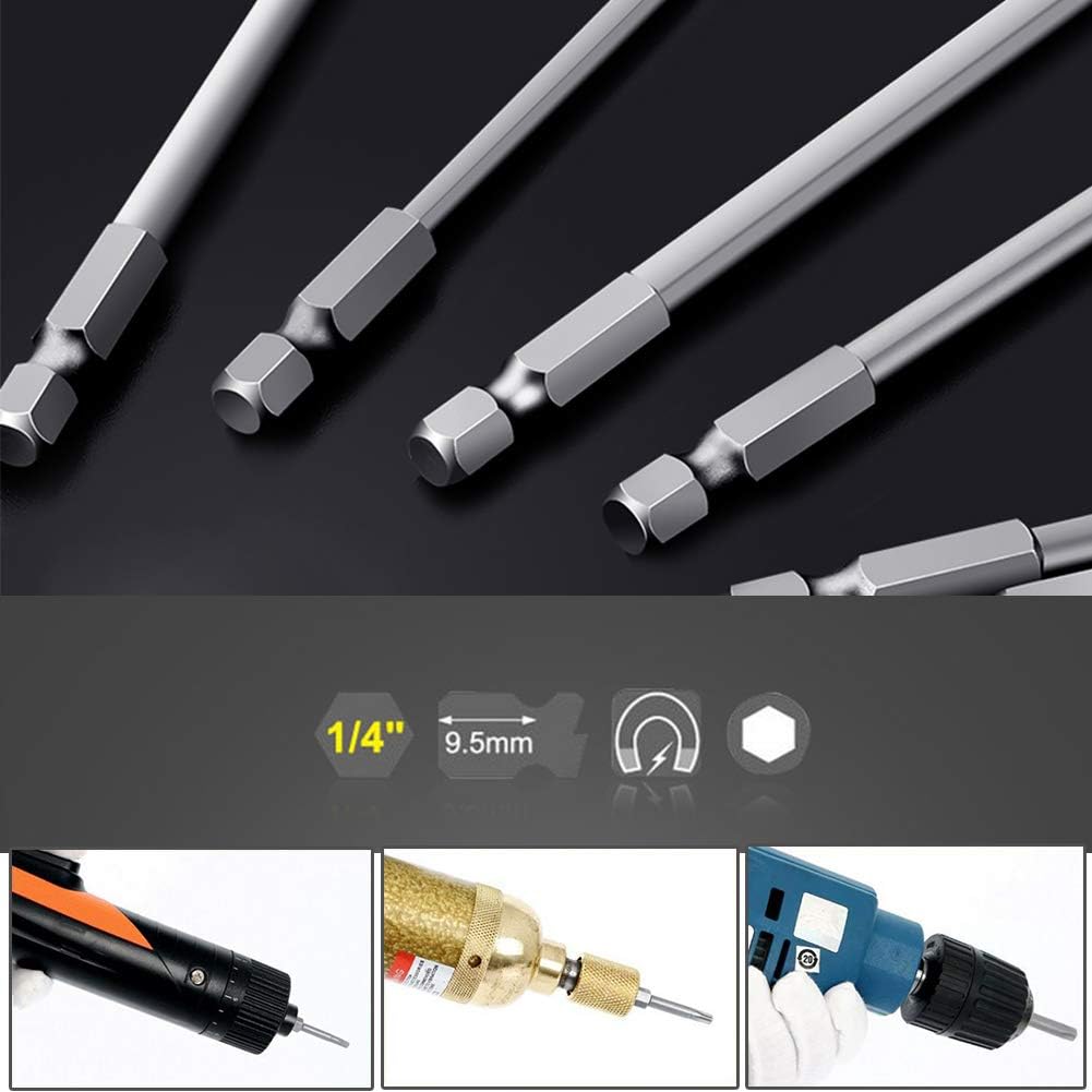 Coffret de 44 embouts de tournevis Torx avec inserts magnétiques pour visseuses sans fil, tailles T6 à T40, longueur 100 mm - 4
