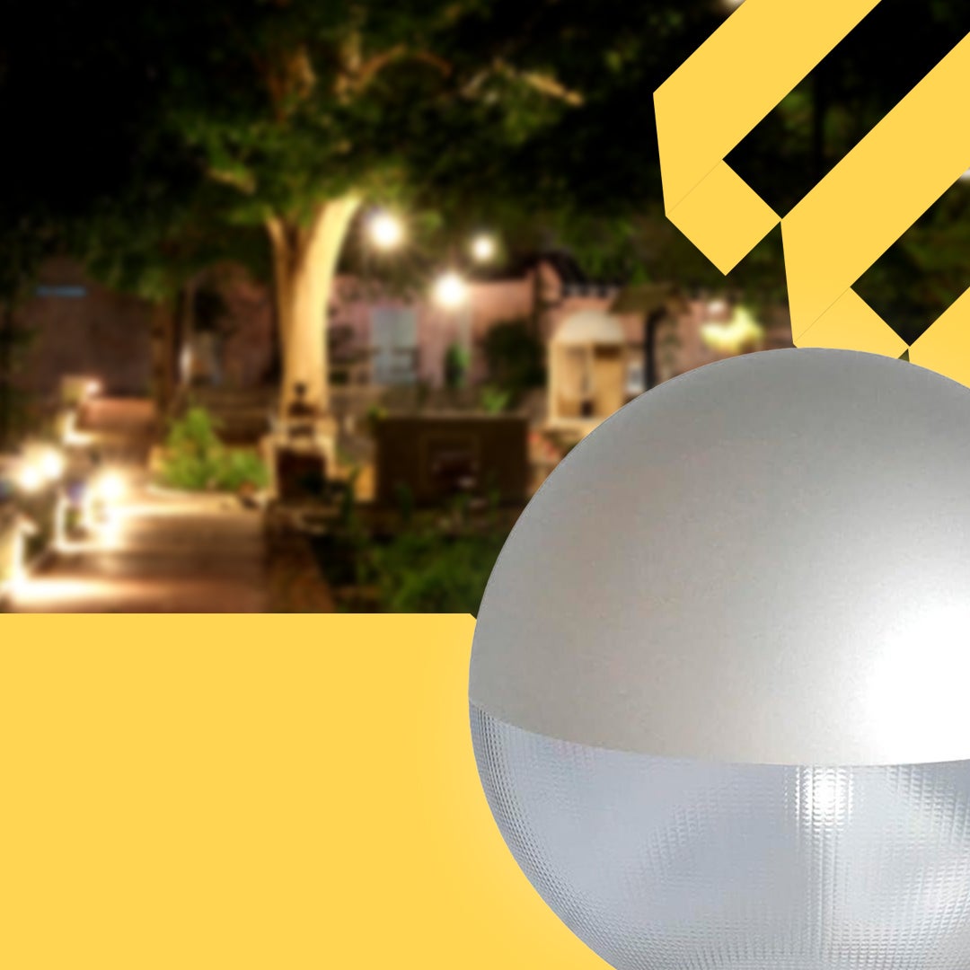 Recambio Bola De Policarbonato Incolora Con Boca - Para Luminarias Exterior, Tipo Globo