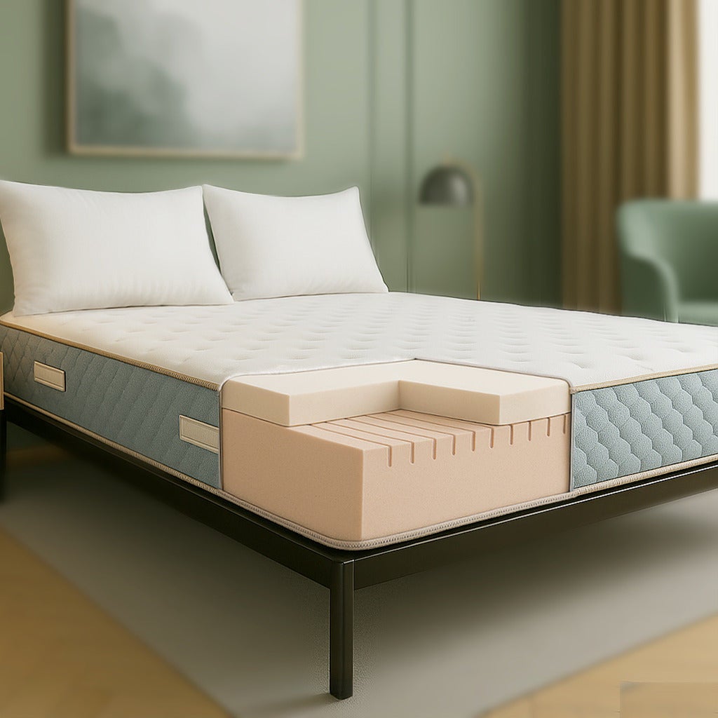The White Stone Materac 90x200 cm z Pianki Hipoalergicznej i Memory Foam Wysokość 22 cm | Antybakteryjny i Odporna na Roztocza