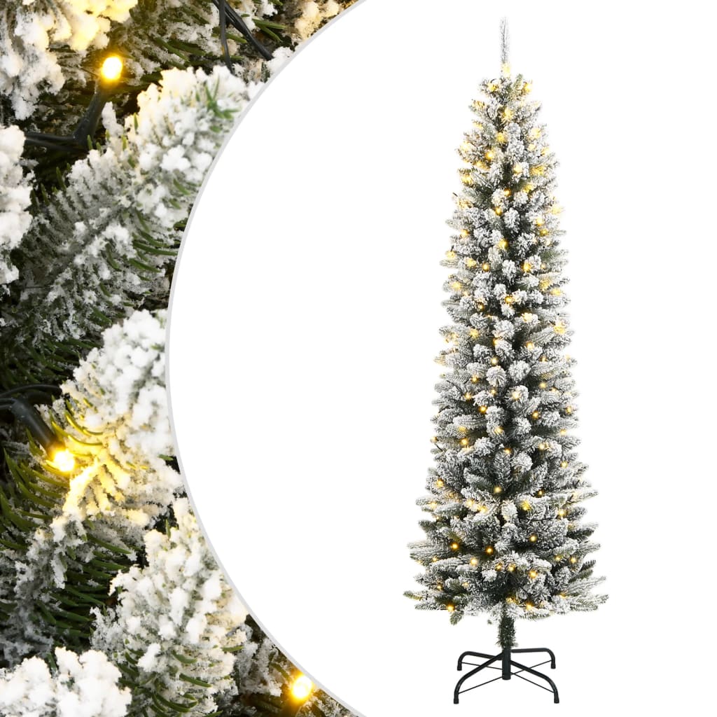 Albero Di Natale Artificiale VidaXL Con Neve Floccata 150 Cm – PVC E PE, Rami A Cerniera – Perfetto Per Atmosfera Invernale