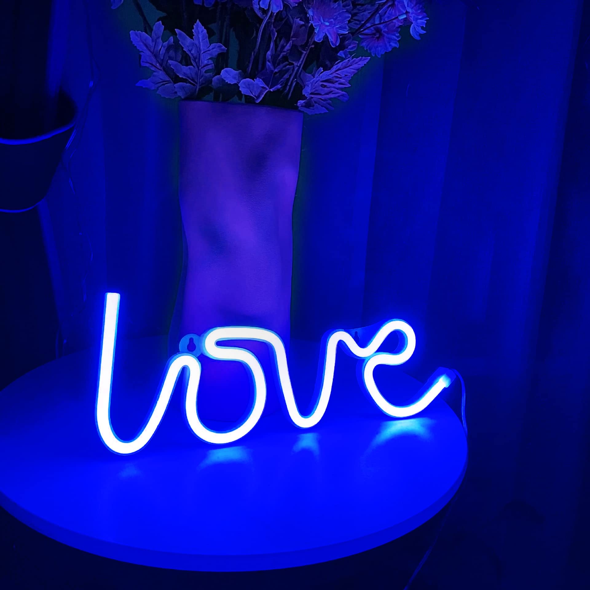 Enseigne au néon LED Love, décoration de fête de mariage, saint