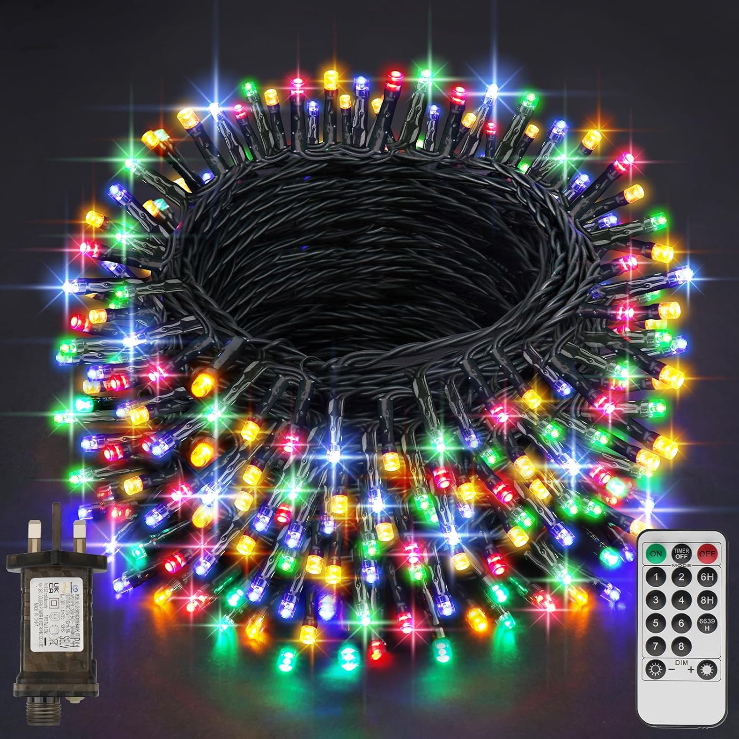 Guirlande Lumineuse Fil De Cuivre,100M 1000 Leds Lumières De Noël