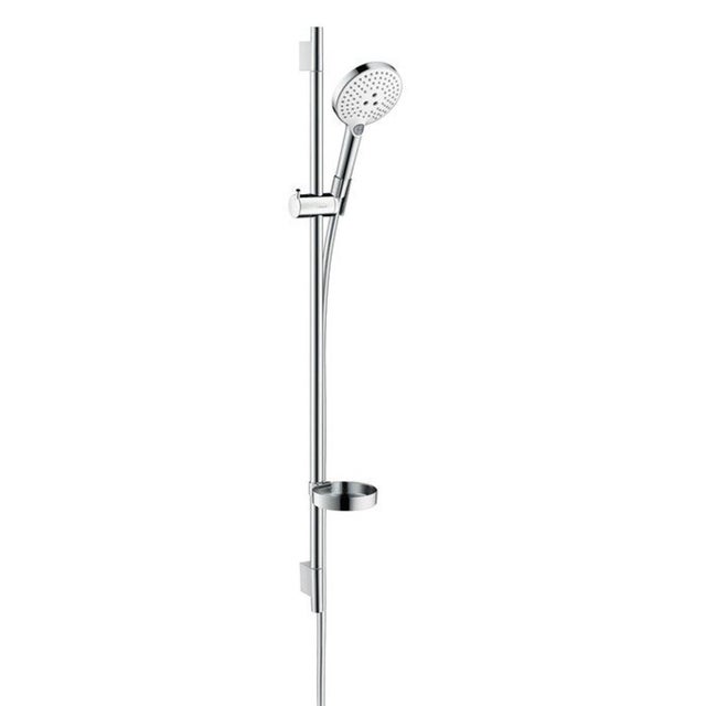 Set de douche 120 3jet EcoSmart 9 l/min avec barre Unica'S puro 90 cm et porte-savon chromé Hansgrohe Raindance Select S - 5