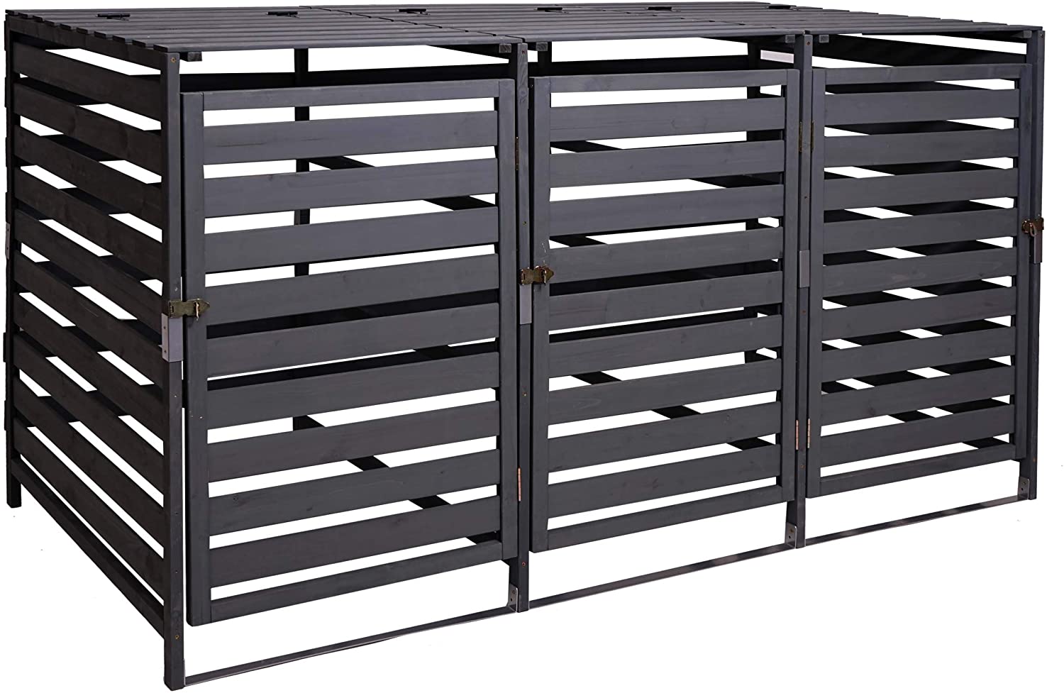 PRETYZOOM Bouchon de Vidange en Plastique Noir Étanche 660l pour Poubelle Extérieure avec Installation Facile pour Poubelle D'extérieur