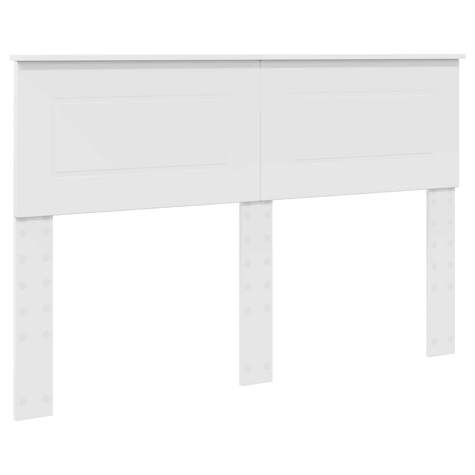 Cadre de lit blanc 140 x 190 cm panneau de bois - 6
