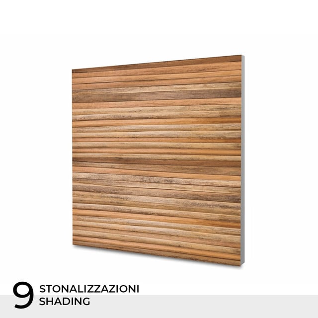Pannello per Controsoffitto 60x60 cm Decorato Sky-Tile Listelli Lunghi - in Fibra di Roccia - Euroclasse A1 - Prezzo a pannello