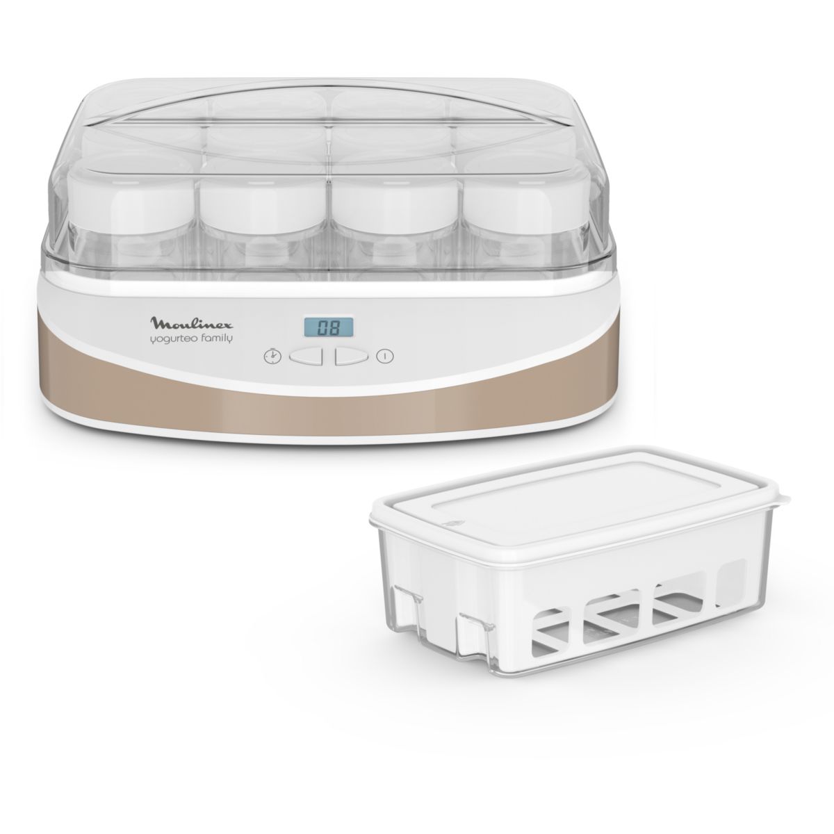 Moulinex Yogurtera 12 Potes De 200Ml 21W, Yg233a10 Blanco , Leroy Merlin