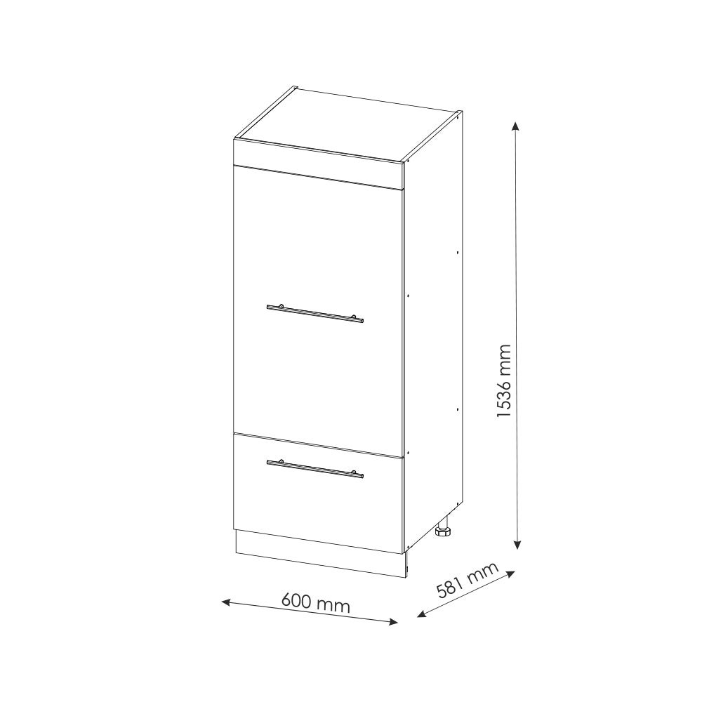 Vicco Armoire micro-ondes Fame-Line, Anthracite Haute brillance, 60cm - 3
