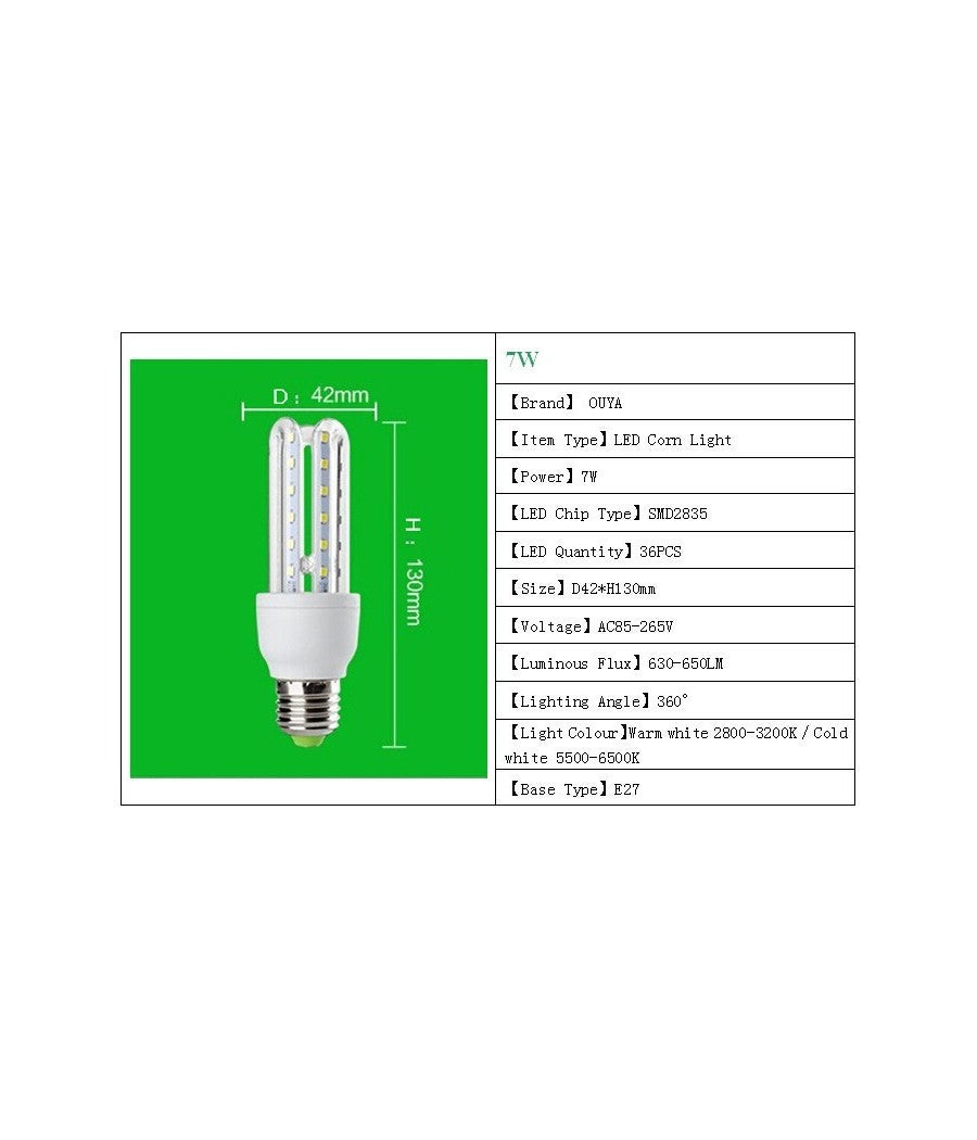 Trade Shop - Lampada Lampadina Led Faretto Di Ultima Generazione Ultra Luminosi Ed Efficienti - Bianco Caldo-7 Watt -e27- - 3