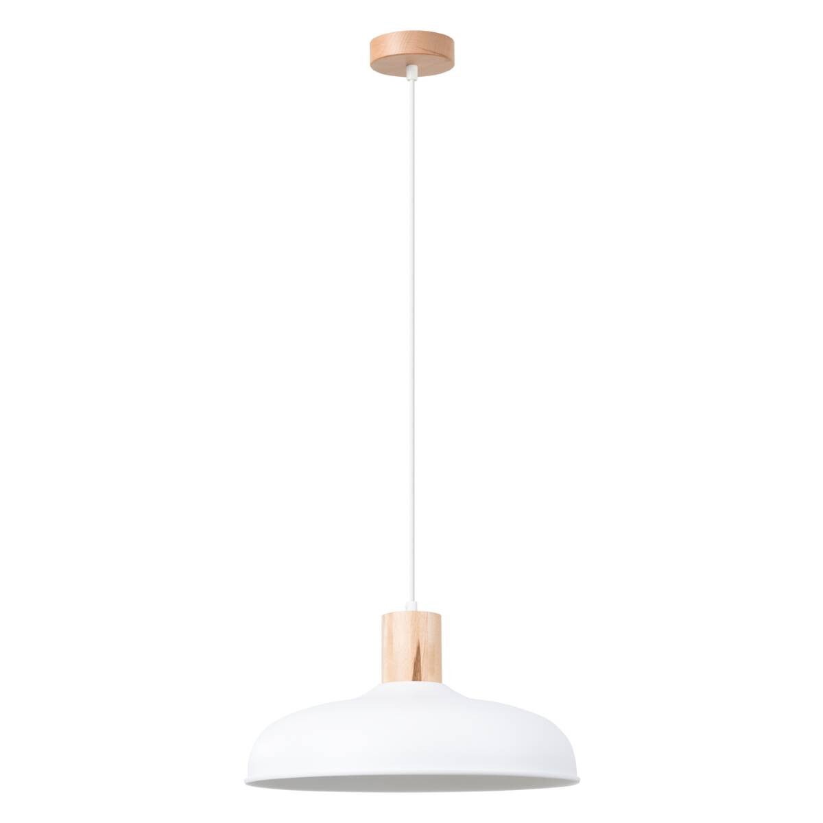 Lampa wisząca Indy biała 1xE27x15W wym: 120 x 38 x 38 cm metal Sollux Lighting