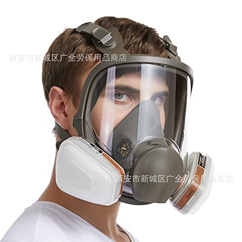 Masque respiratoire intégral réutilisable 16 en 1 avec revêtement à gaz organique- pour peinture, polissage, soudage et autres travaux de protection - 9
