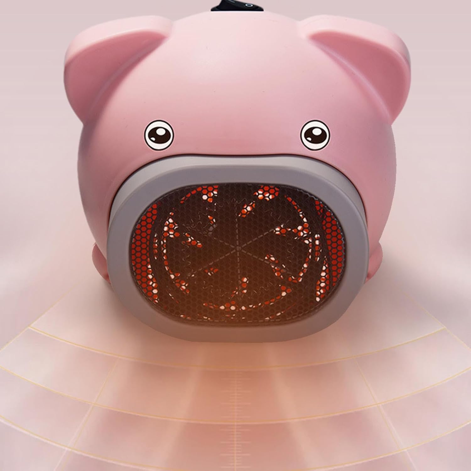 Radiateur de table Pink Pig - Mini radiateur céramique - Radiateur électrique céramique à chauffage rapide, idéal pour un bureau, une tente de campin - 2