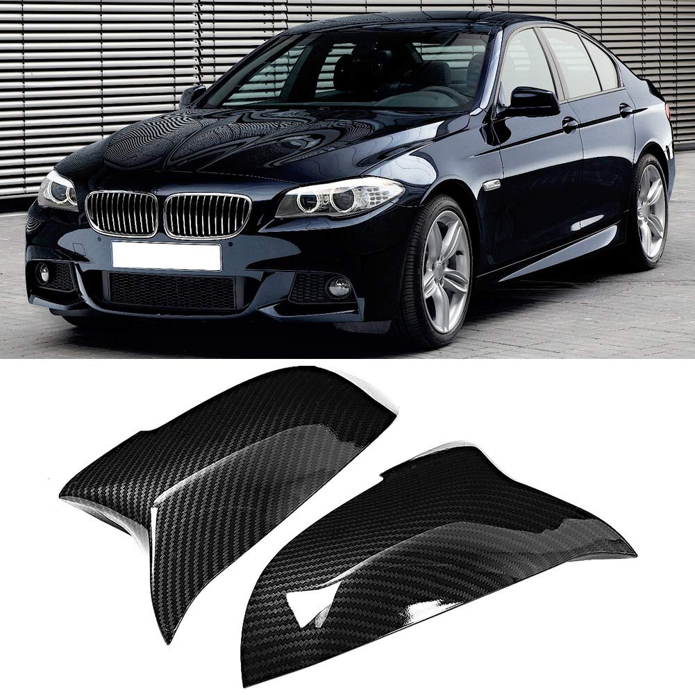 Copertura specchietto retrovisore in fibra di carbonio, accessorio in stile fibra di carbonio adatto per Serie 5 F10 F11 2014-2016 - 7