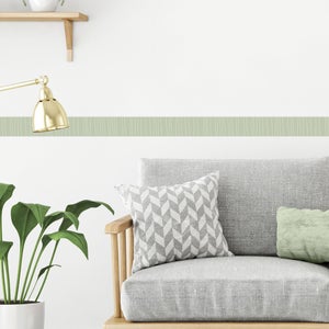 Frise Décorative Adhésive PLAGE - Feston Vert Olive 5cm X 300cm - Autocollant Mural
