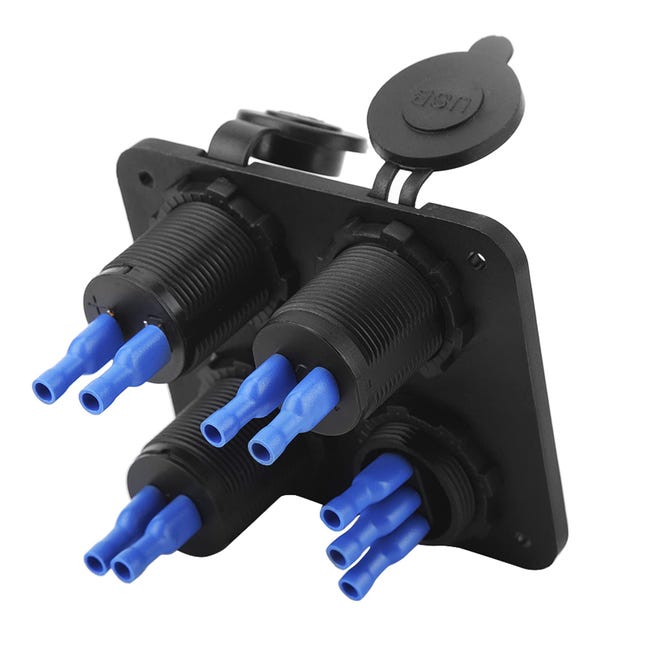 Accendisigari per auto 4 in 1 con interruttore a bilanciere Pulsante presa di corrente 12V Caricabatterie USB Tester voltmetro digale Accessori per auto 34 Accendisigari per auto 4 in 1 con interruttore a bilanciere Pulsante presa di corrente 12V Caricabatterie USB Tester voltmetro digale Accessori per auto 34
