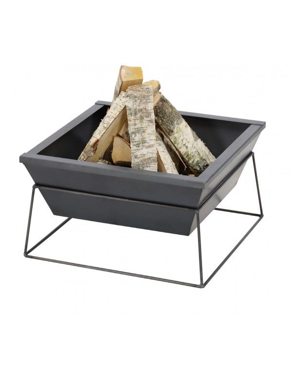 Brasero De Jardin Carre En Fer,Table De Foyer Maille Et Couvercle Pare