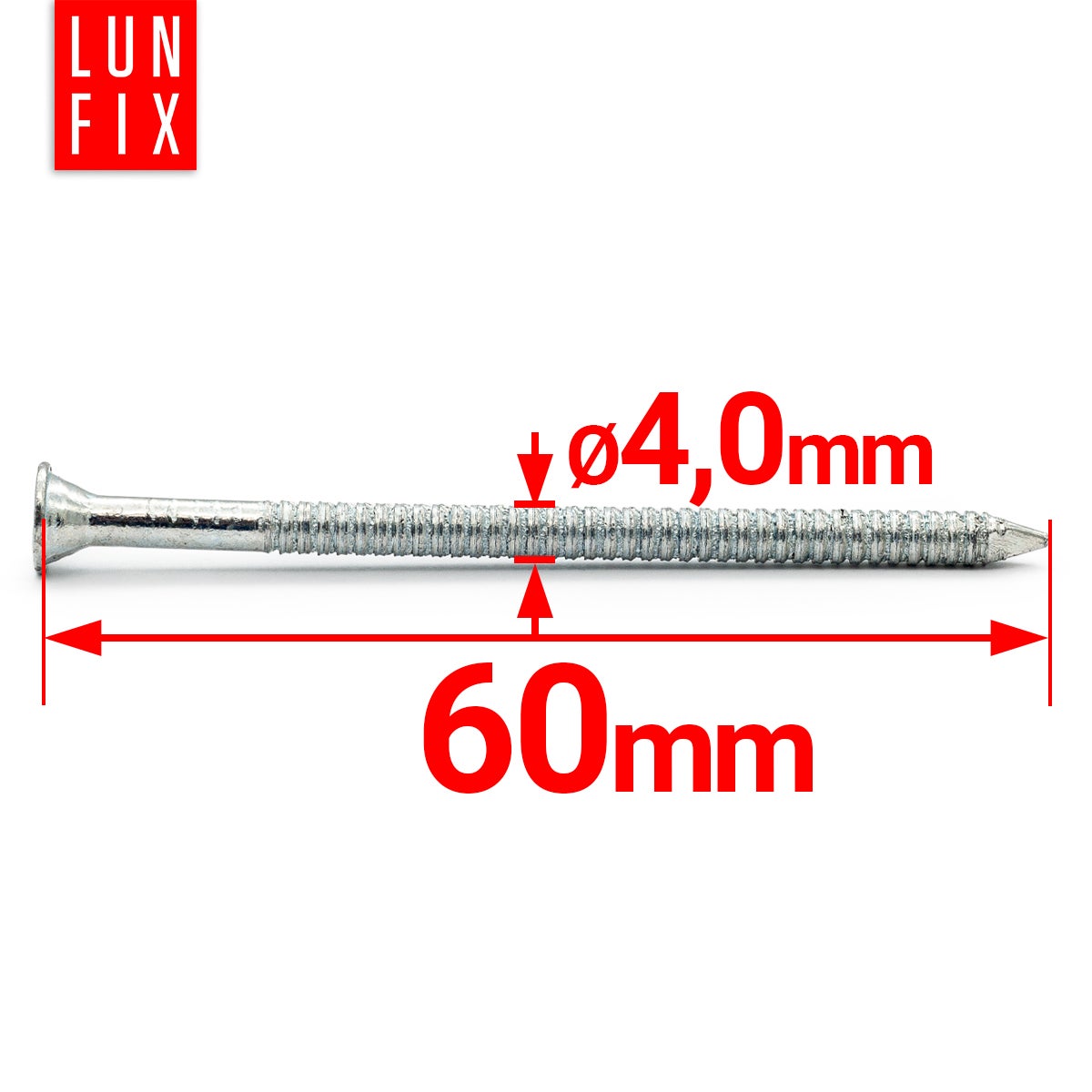 Gwoździe ciesielskie 4x0 mm anchor 1kg ok. 150szt. - 2