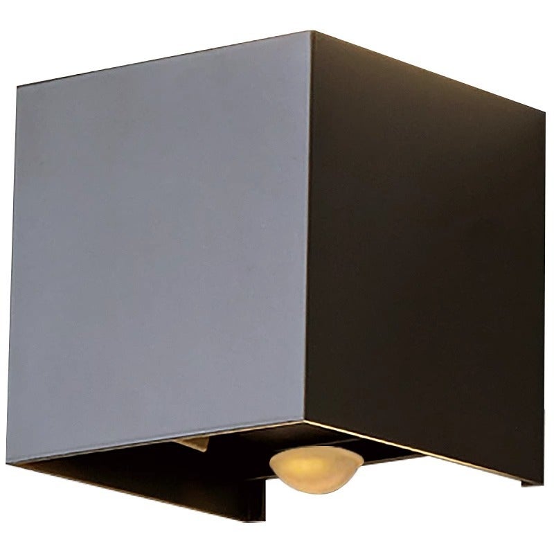 Lampa zewnętrzna z czujnikiem ruchu, do użytku na zewnątrz/wewnątrz, czarna obudowa 12W, typ czujnika, światło białe