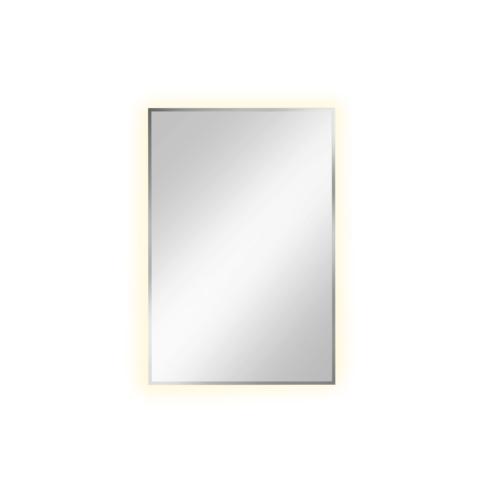 Lustro Tiny Border Straight 90x60 ramka srebrna barwa światła neutralna