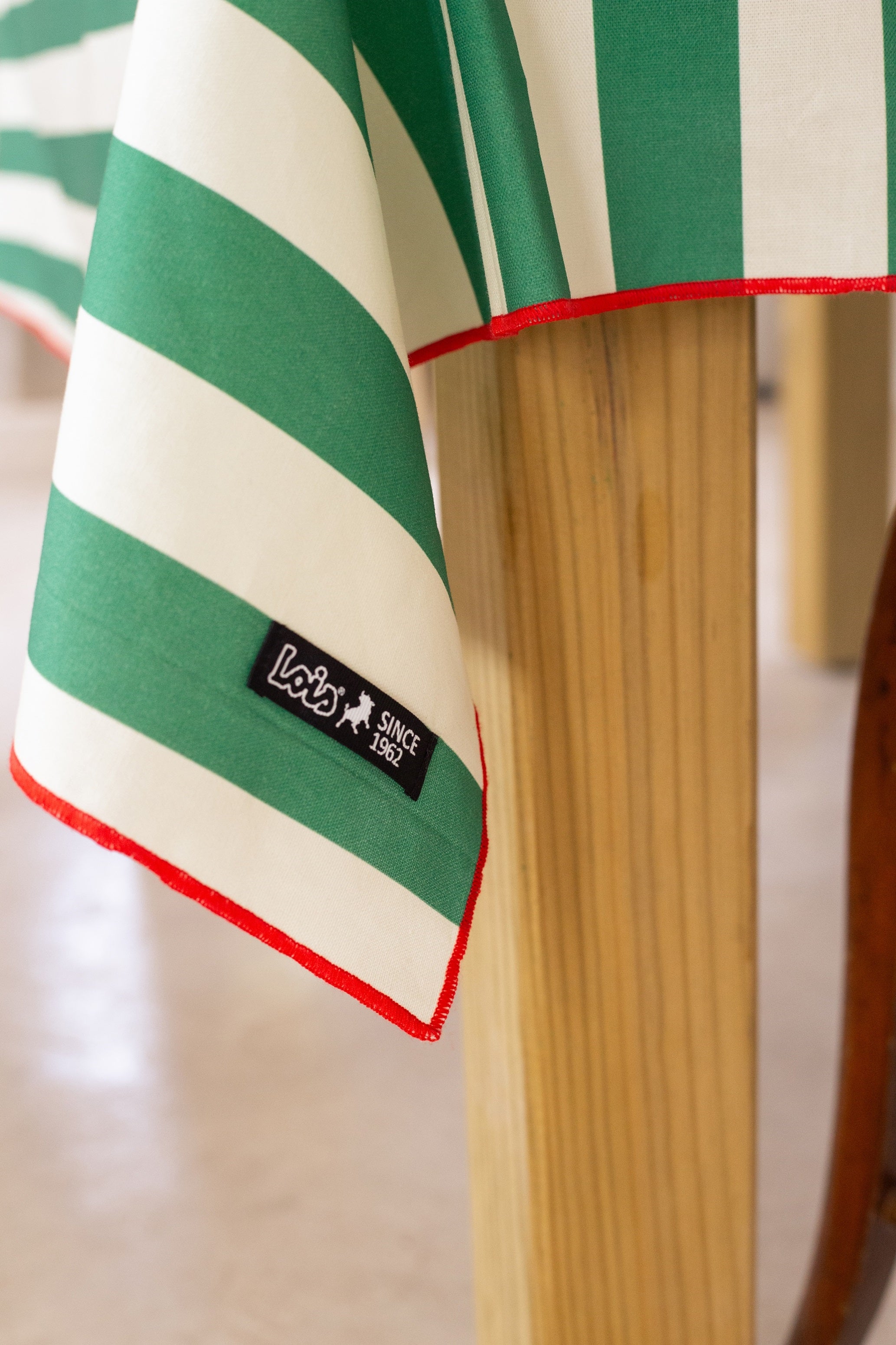 Tovaglia verde e bianca a righe MARSHALL - 4