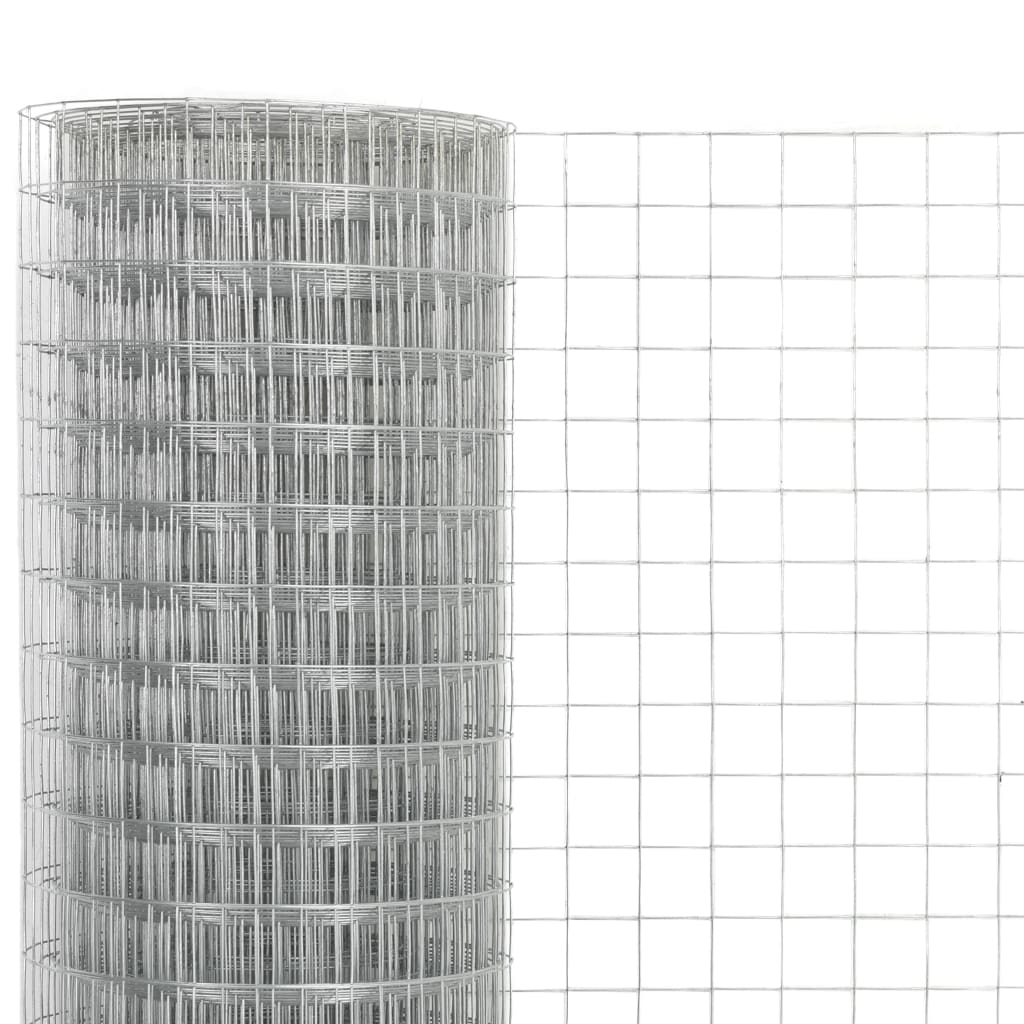 Clôture | Grillage pour volière acier galvanisé 10x1,5 m argenté CFW39786 - 3