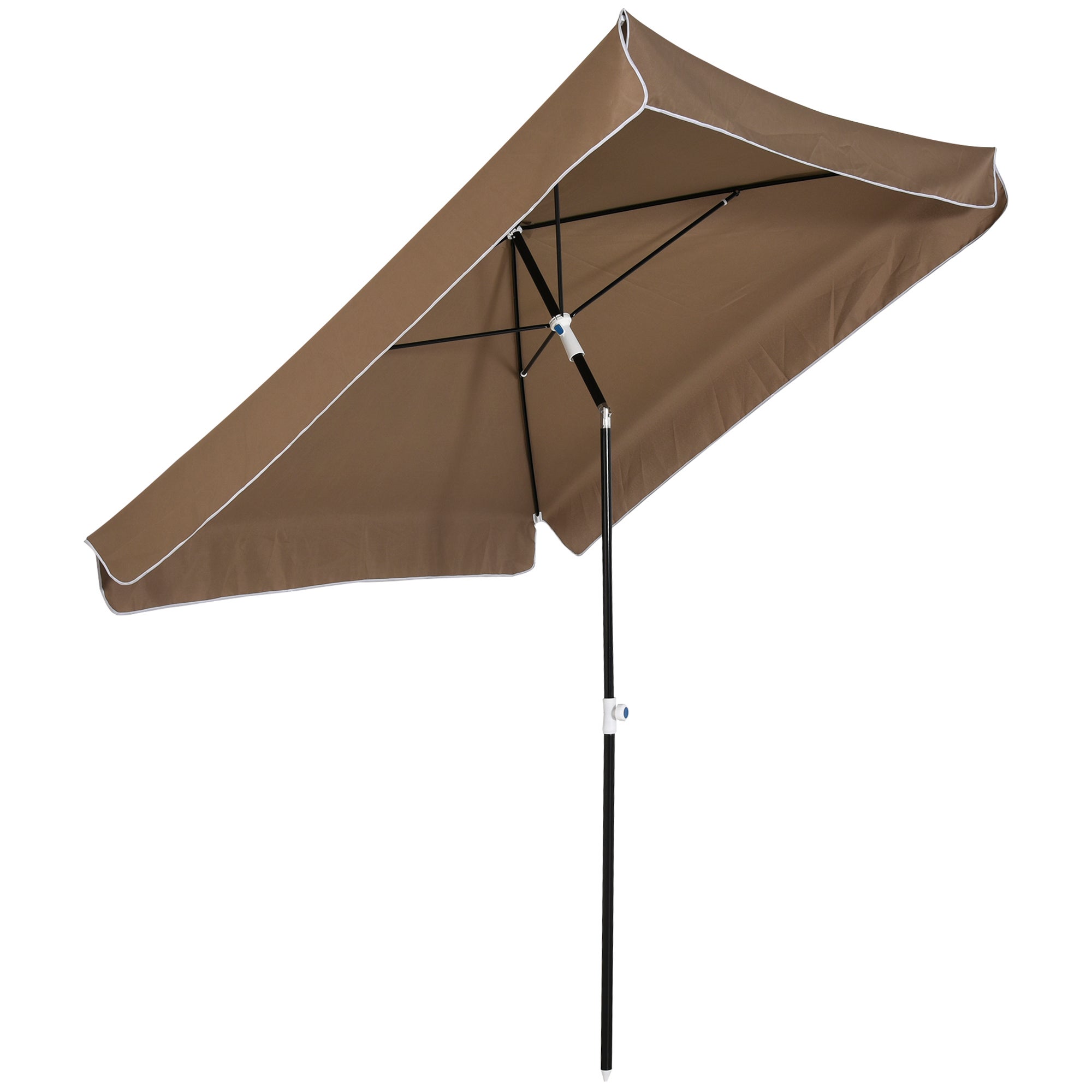 Outsunny Ombrellone Da Giardino Rettangolare 294x242 Cm - Inclinabile E Girevole 360° Con Manovella - 3