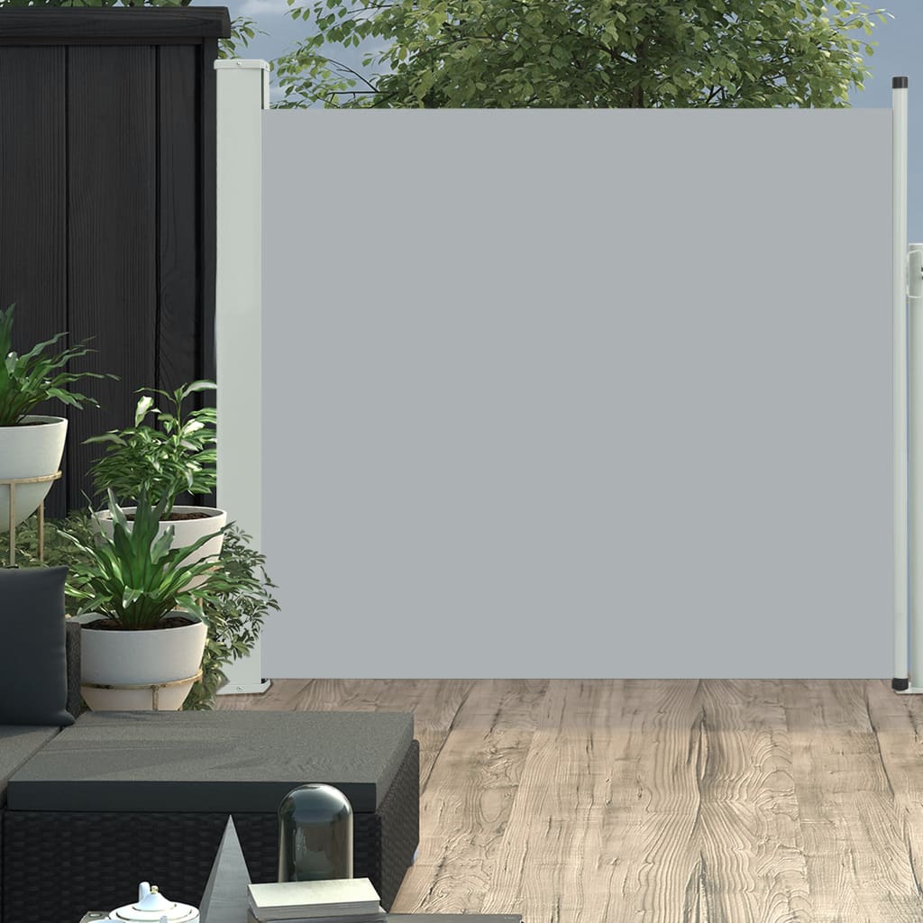Maison exclusive - toldo lateral retráctil de jardín gris 170x300 cm