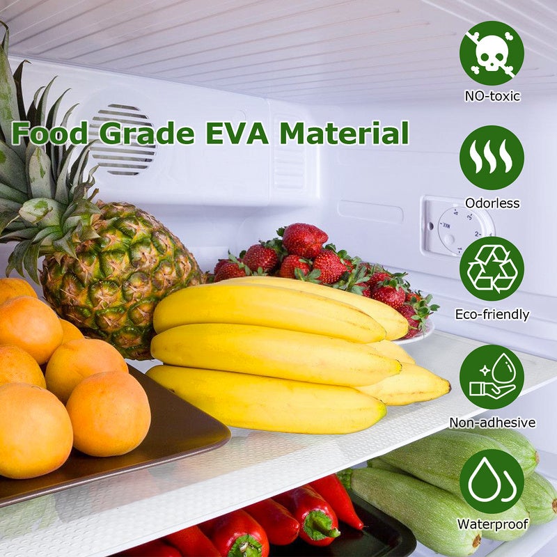 Revestimiento antideslizante para cajones, de EVA transparente y no adhesivo, para proteger el frigorífico de la cocina, blanco, 60 x 500 cm - 7