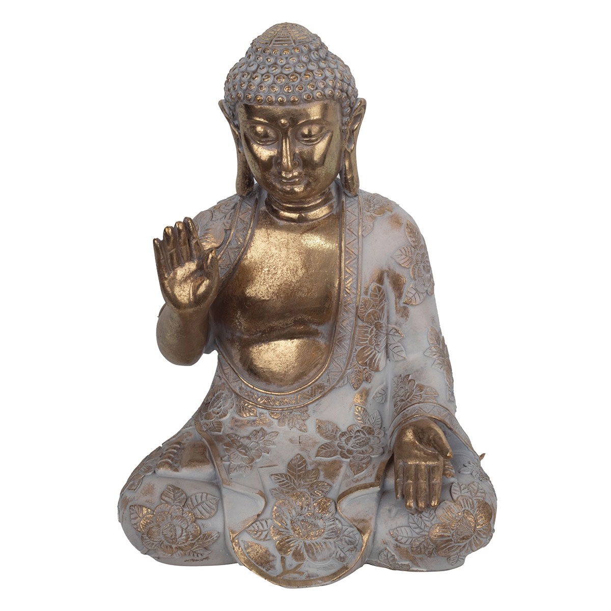 Signes grimalt by sigris - figura buda dorado de resina | figura de buda figuras de resina para jardin figura resina decoración cm