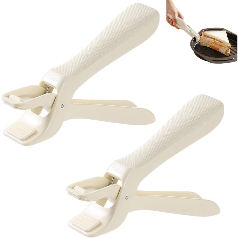 Zestaw 2 wielofunkcyjnych klipsów antypoślizgowych do misek, silikonowych szczypiec kuchennych, silikonowych klipsów zapobiegających poparzeniom, odś