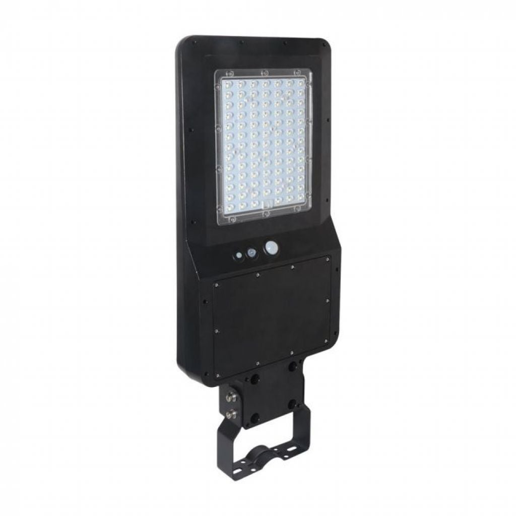 Lampa uliczna LED SMD 40 W, 120 lm/W, z panelem słonecznym i czujnikiem ruchu PIR, kolor czarny, 6000 K, IP65