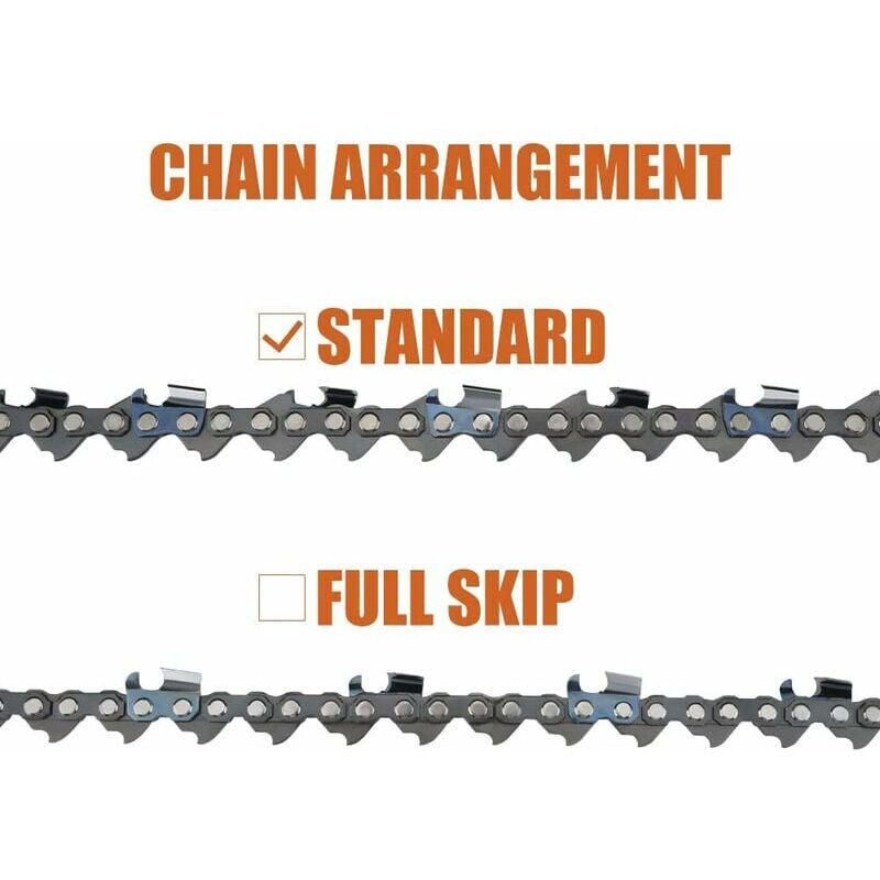 Lot de 3 Chaîne de tronçonneuse Faible Rebond 3/8