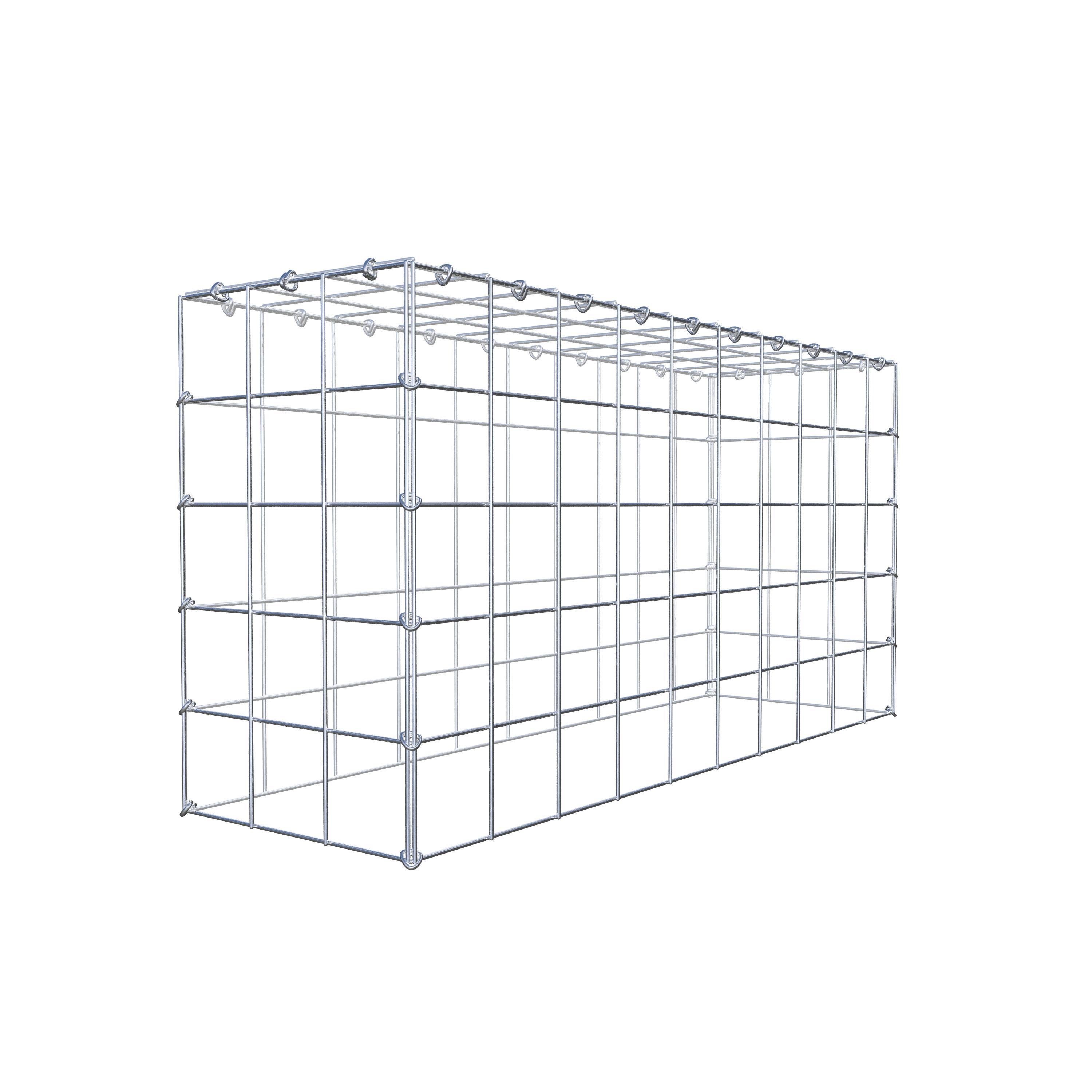 Gavión para apilar en acero galvanizado 100x50x30cm (LxAxP), malla 10 x 10cm, Anillo en C, sin rejilla inferior - 6