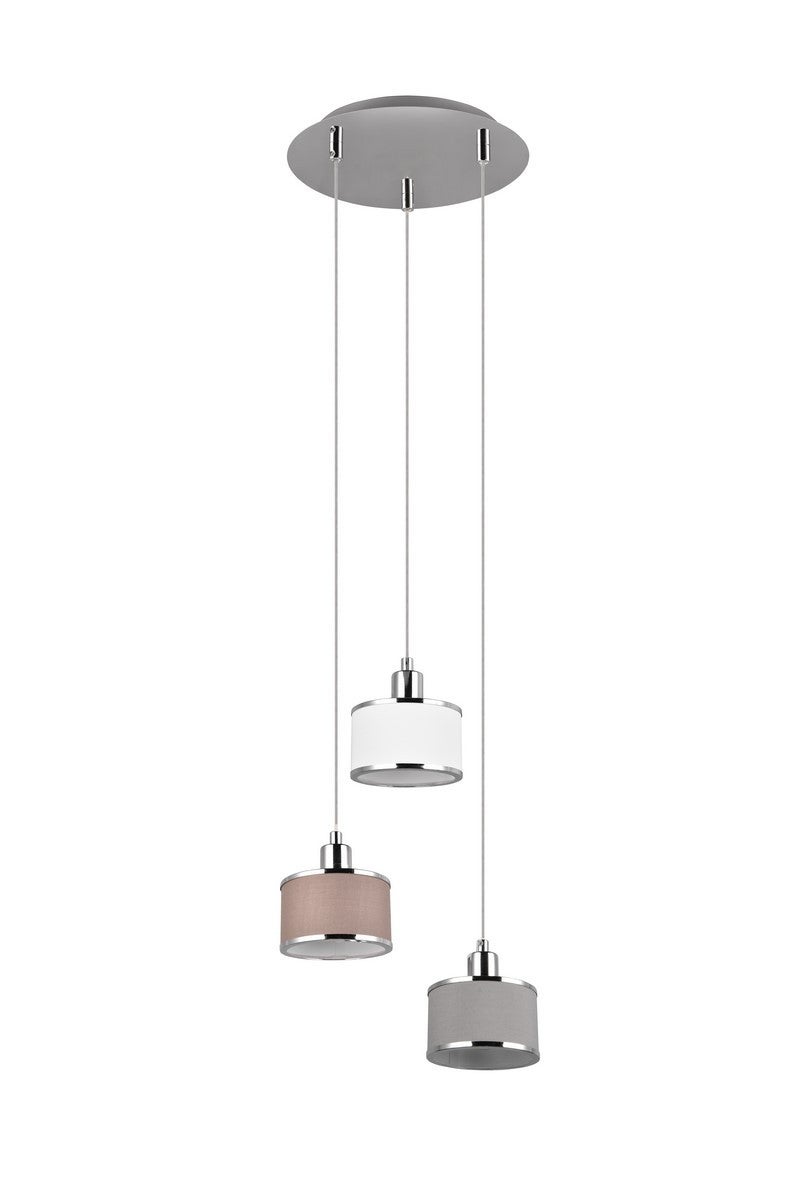 Lampa wisząca KAPRUN srebrno-odcienie srebra 3xE14x28W metal wym:150x29x29cm IP20 Trio