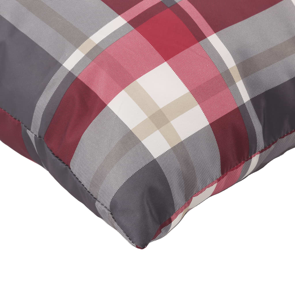 Maison Exclusive - Cojines para palets 2 unidades tela a cuadros rojos - 8