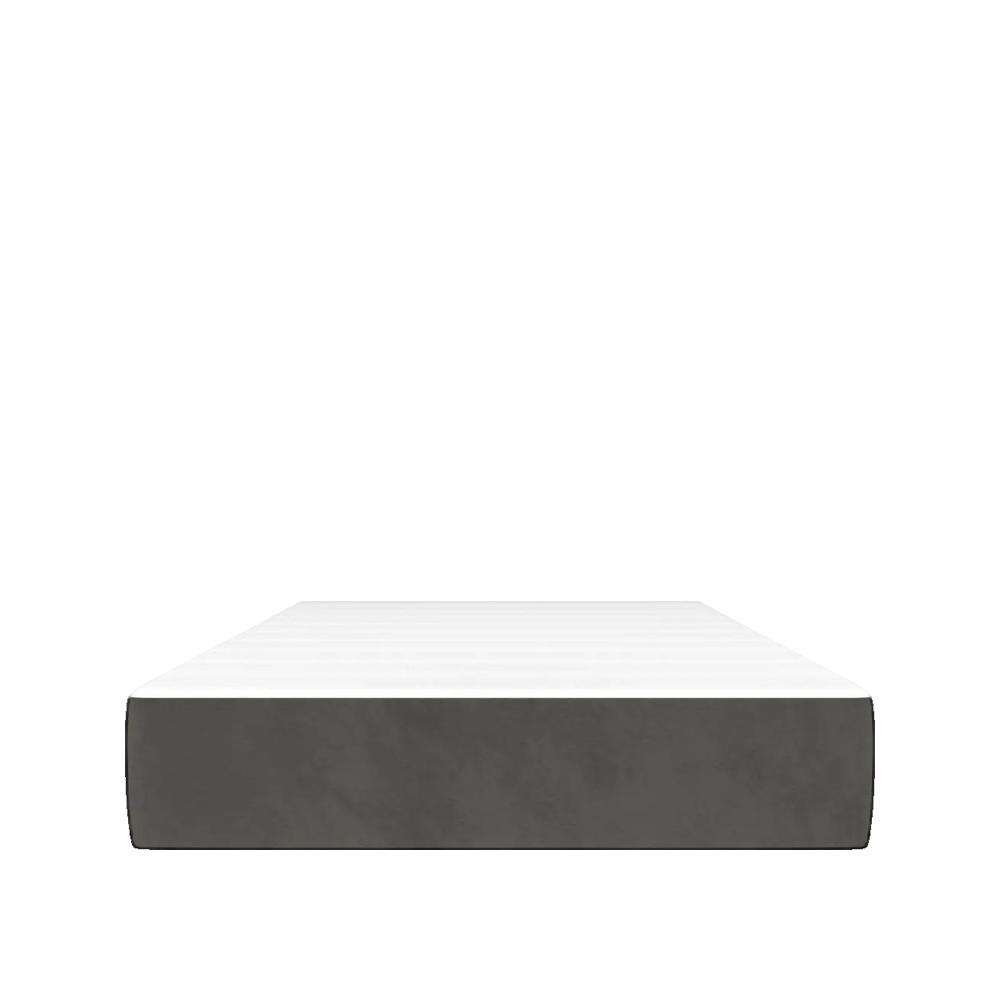 Colchón de muelles ensacados firmeza media terciopelo gris oscuro 80x200x20cm vidaXL - 3